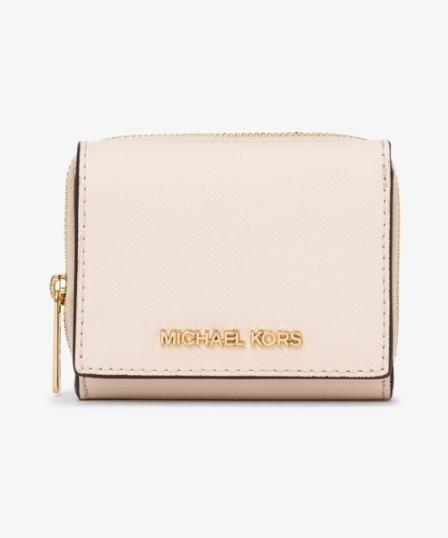 MICHAEL KORS マイケルコース/ミッドジップウォレット/総柄/ホワイト/35F3GTVZ5V/Aランク/18【中古】 MICHAEL KORS（マイケルコース） マイケルコース/ミッドジップ