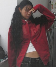 A'GEM/9 × .kom 『AMESWORLDWIDE/アメスワールドワイド』BIG TYPO HOODIE ZIP UP /ビッグフーディーZIP UPパーカー