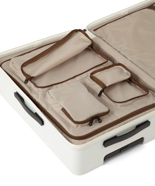 ACE（エース）の「エース スーツケース ベベル 63L 5～7泊 4.3kg ドリンクホルダー フック No.05682（スーツケース/キャリーバッグ・レディース・イエロー/グリーン/ブラック/アイボリー・M）」の19枚目の写真