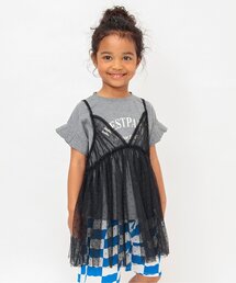 BREEZE | 【2Pセット/ジュニア対応】チュールチュニック＆プリント半袖Tシャツ(Tシャツ/カットソー)