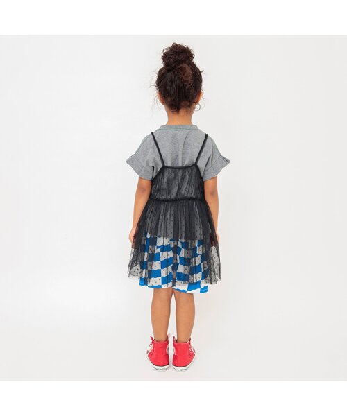 BREEZE（ブリーズ）の「【2Pセット/ジュニア対応】チュールチュニック＆プリント半袖Tシャツ（Tシャツ/カットソー・キッズ・グレー/アイボリー・80/90/100/110/120/130/140）」の4枚目の写真