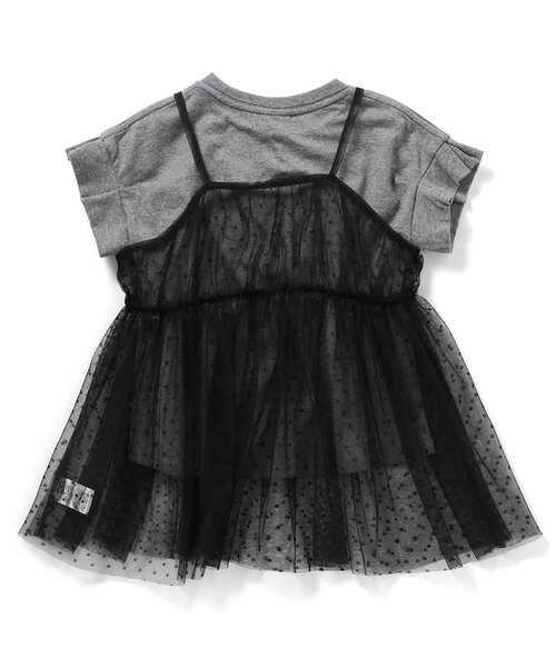 BREEZE（ブリーズ）の「【2Pセット/ジュニア対応】チュールチュニック＆プリント半袖Tシャツ（Tシャツ/カットソー・キッズ・グレー/アイボリー・80/90/100/110/120/130/140）」の13枚目の写真