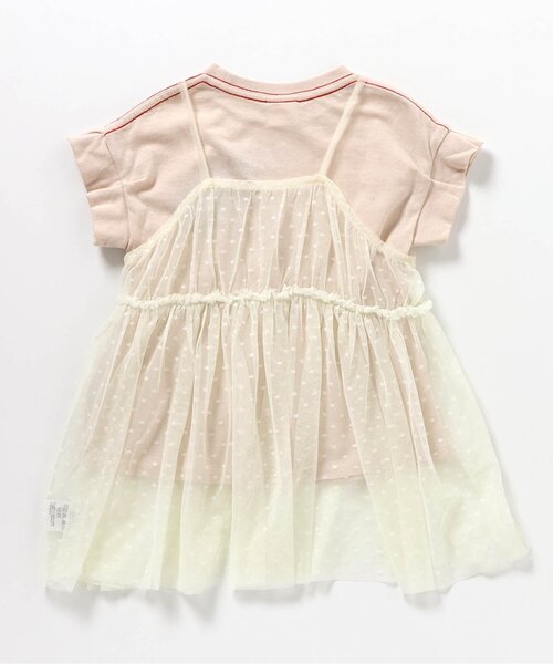 BREEZE（ブリーズ）の「【2Pセット/ジュニア対応】チュールチュニック＆プリント半袖Tシャツ（Tシャツ/カットソー・キッズ・グレー/アイボリー・80/90/100/110/120/130/140）」の14枚目の写真