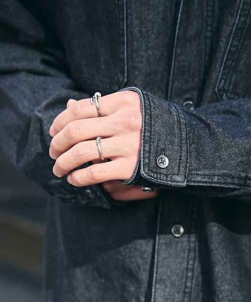 WEGO（ウィゴー）の「WEGO/デニムロングスリーブシャツ（シャツ/ブラウス・メンズ・ブラック系3・MEDIUM/LARGE）」の4枚目の写真