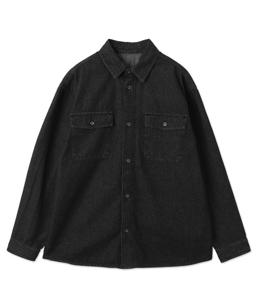 WEGO（ウィゴー）の「WEGO/デニムロングスリーブシャツ（シャツ/ブラウス・メンズ・ブラック系3・MEDIUM/LARGE）」の12枚目の写真