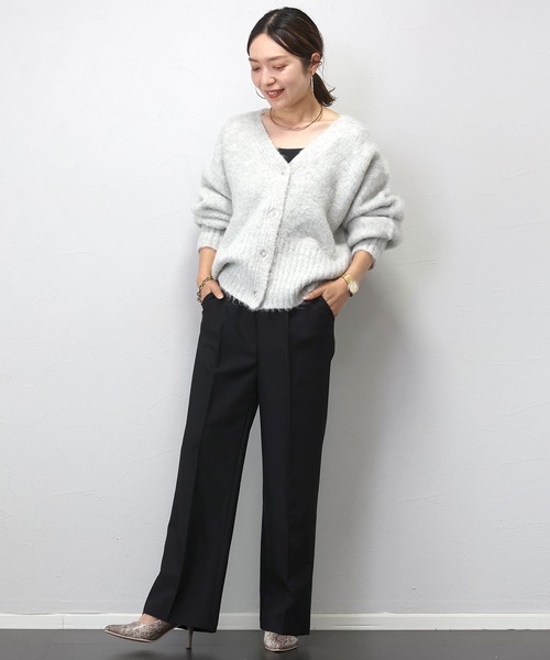 Aletta vita(アレッタビータ)の「エステルツイルセンタープレスタックパンツ(その他パンツ・レディース・キャメル/ブラック/グリーン系その他・S/M/L)」の4枚目の写真