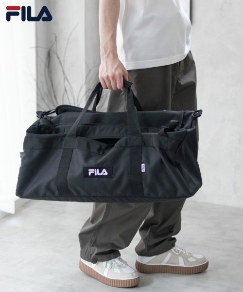 [FILA] STRING BIG クロスバッグ ★新作・24AW★送料・関税込 FILA フィラ マルシェバッグ 綿100% 耐久性 通気性 ブランドロゴ
