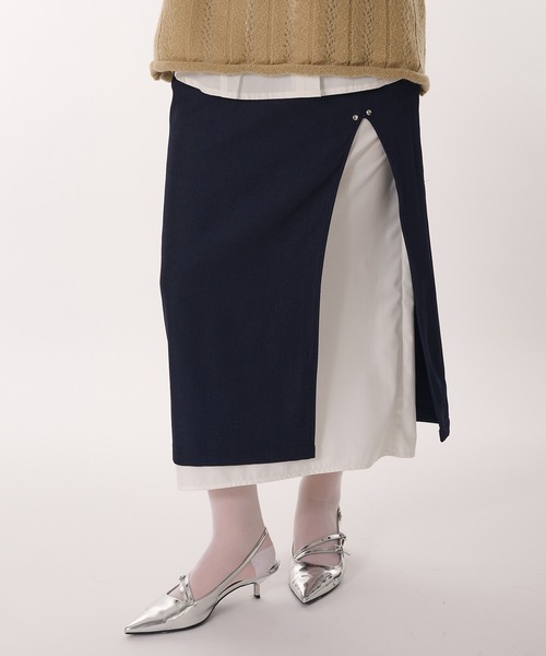 セール】layered wrap skirt / レイヤードラップスカート（スカート