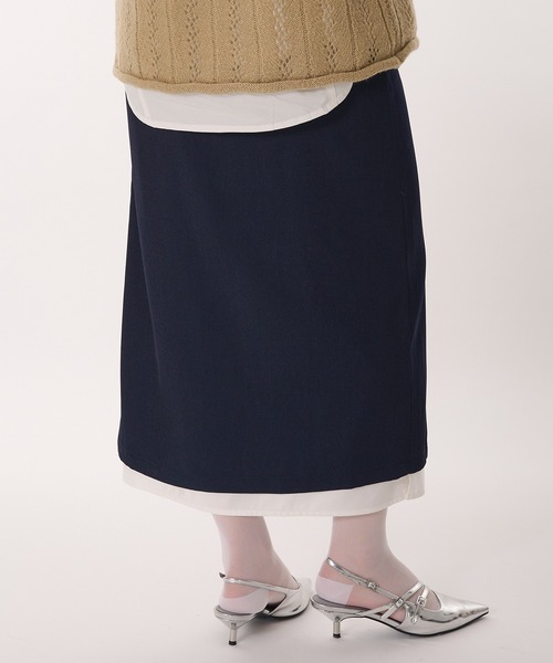 MUHET(ミュエータ)の「layered wrap skirt / レイヤードラップスカート(スカート・レディース・チャコールグレー/ブラウン/ネイビー・SMALL/MEDIUM)」の20枚目の写真