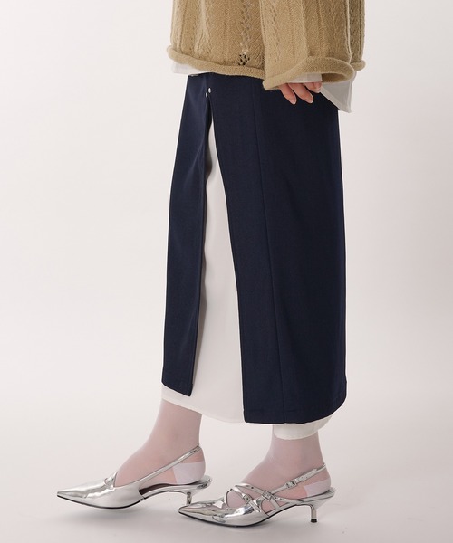 MUHET(ミュエータ)の「layered wrap skirt / レイヤードラップスカート(スカート・レディース・チャコールグレー/ブラウン/ネイビー・SMALL/MEDIUM)」の19枚目の写真