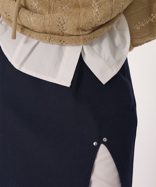 MUHET(ミュエータ)の「layered wrap skirt / レイヤードラップスカート(スカート・レディース・チャコールグレー/ブラウン/ネイビー・SMALL/MEDIUM)」の17枚目の写真