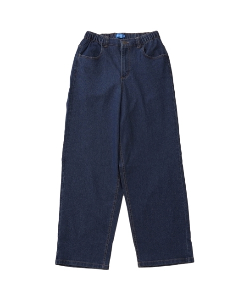 GLAZOS（グラソス）の「【大人向けサイズあり】ストレッチデニム・ワイドバギーパンツ（デニムパンツ・キッズ・ライトブルー/インディゴブルー・S/M/L/LL）」の5枚目の写真