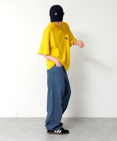 GLAZOS（グラソス）の「【大人向けサイズあり】ストレッチデニム・ワイドバギーパンツ（デニムパンツ・キッズ・ライトブルー/インディゴブルー・S/M/L/LL）」の6枚目の写真