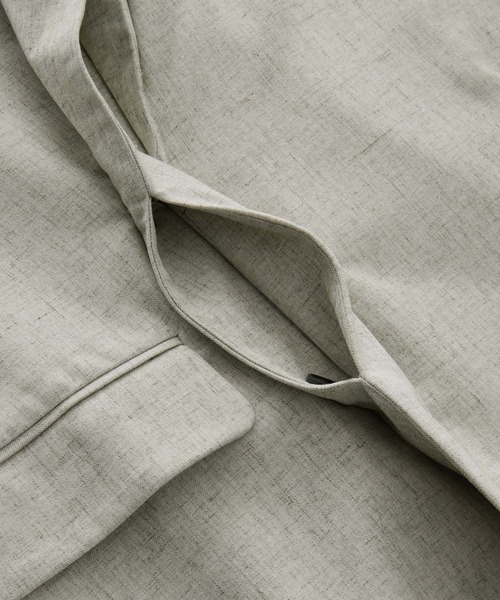 CLEL リネンブレンド ダブルラペル半袖ジャケット Mサイズ CLEL】Linen Blend Double Lapel Short Sleeve Tailored Jacket