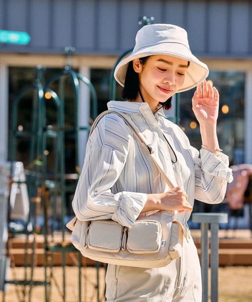 FOUND GOOD（ファウンドグッド）の「ポケットショルダー（ショルダーバッグ・レディース・ブラック/アイボリー/パープル系5・FREE）」の4枚目の写真