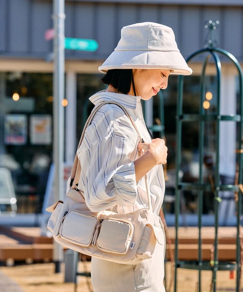 FOUND GOOD（ファウンドグッド）の「ポケットショルダー（ショルダーバッグ・レディース・ブラック/アイボリー/パープル系5・FREE）」の5枚目の写真