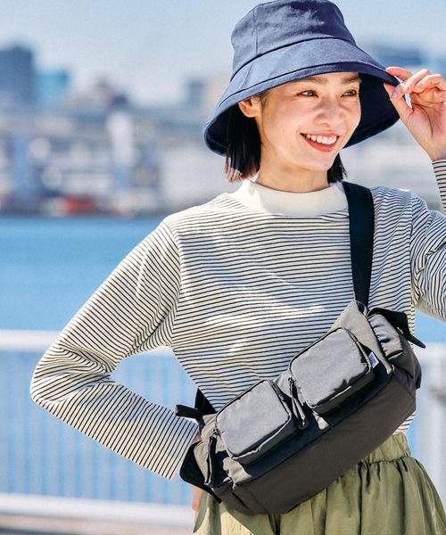 FOUND GOOD（ファウンドグッド）の「ポケットショルダー（ショルダーバッグ・レディース・ブラック/アイボリー/パープル系5・FREE）」の7枚目の写真