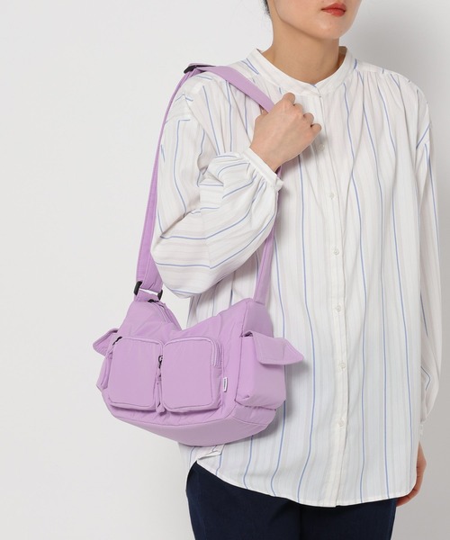 FOUND GOOD（ファウンドグッド）の「ポケットショルダー（ショルダーバッグ・レディース・ブラック/アイボリー/パープル系5・FREE）」の10枚目の写真