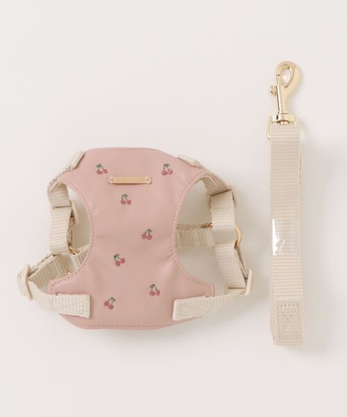 moncheri(モンシェリ)の「さくらんぼ刺繍ハーネス+リードSET(リード/ハーネス/首輪・レディース・ベージュ/ピンク・S/M/L)」の11枚目の写真