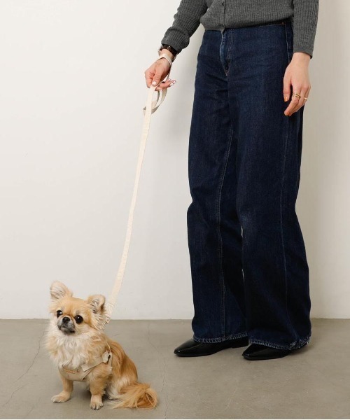 さくらんぼ刺繍ハーネス+リードSET（リード/ハーネス/首輪）｜moncheri