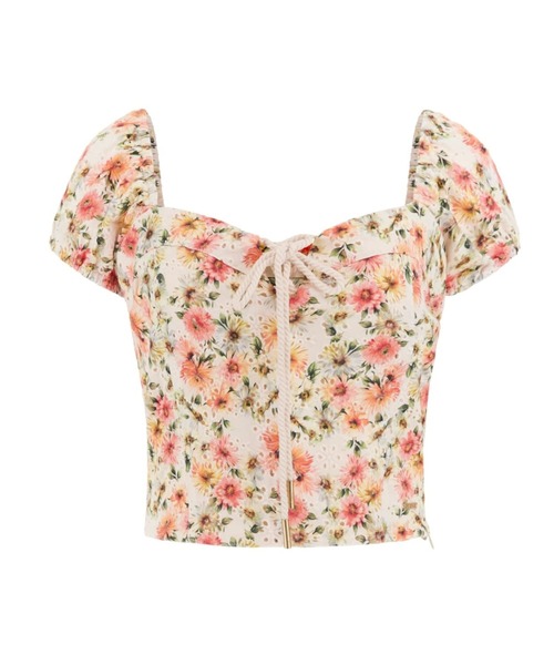 Guess（ゲス）の「ELIANE Ss Puffed Top トップス（シャツ/ブラウス・レディース・ホワイト/マルチ・SMALL/X-SMALL/MEDIUM）」の14枚目の写真