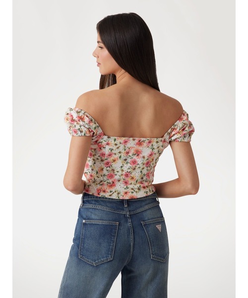Guess（ゲス）の「ELIANE Ss Puffed Top トップス（シャツ/ブラウス・レディース・ホワイト/マルチ・SMALL/X-SMALL/MEDIUM）」の11枚目の写真