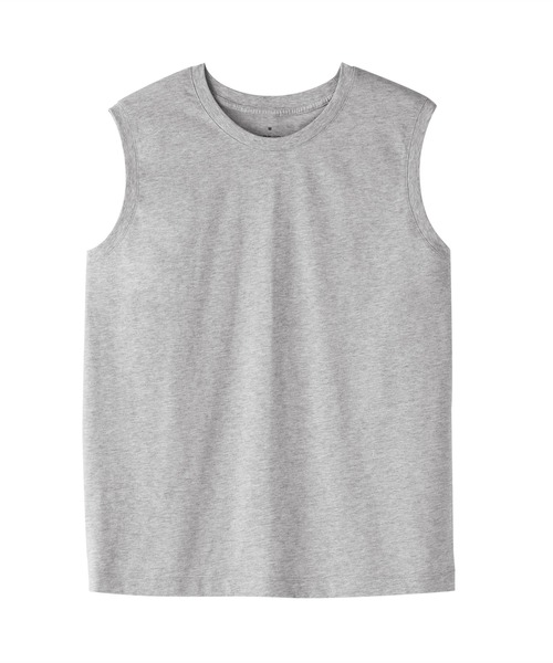 無印良品（ムジルシリョウヒン）の「婦人　天竺編みスリーブレスＴシャツ（Tシャツ/カットソー・レディース・ホワイト/グレー/ブラック/ライトピンク・S/M/L/XL）」の13枚目の写真