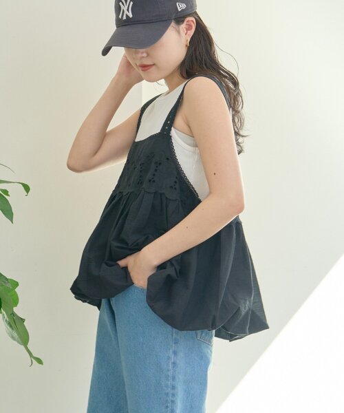 CIAOPANIC TYPY(チャオパニックティピー)の「【WEB限定】【india】カットワークレースバルーンキャミソール(シャツ/ブラウス・レディース・ホワイト/レッド/ブルー/ブラック・ONE SIZE)」の21枚目の写真