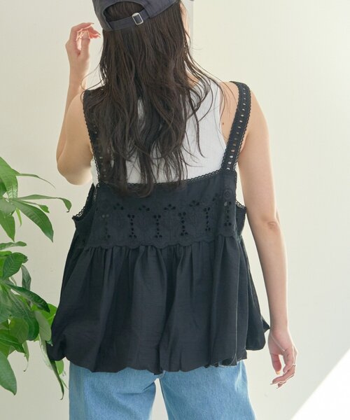 CIAOPANIC TYPY(チャオパニックティピー)の「【WEB限定】【india】カットワークレースバルーンキャミソール(シャツ/ブラウス・レディース・ホワイト/レッド/ブルー/ブラック・ONE SIZE)」の22枚目の写真