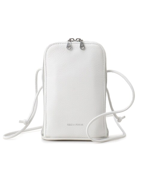 DRESSTERIOR（ドレステリア）の「シュリンクレザーマルチポーチ（ショルダーバッグ・レディース・ブラック/レッド系1/ホワイト・00）」の12枚目の写真