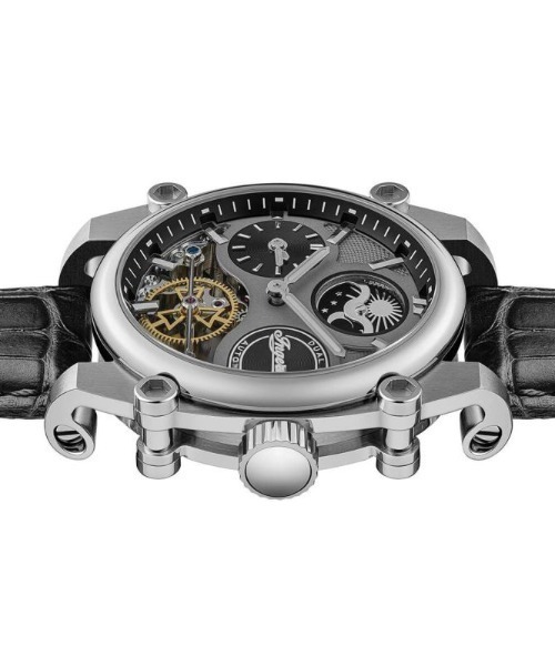 INGERSOLL(インガソール)の「「Ingersoll/インガソール」ザ ヴァーシティ オートマチックウォッチ グレースケルトンダイヤル ブラックレザー 自動巻き 腕時計 メンズ(アナログ腕時計・メンズ・ブラック×シルバー・FREE)」の3枚目の写真