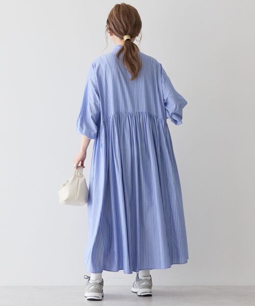 PESERICOワンピース他おまとめ商品 パール付きタック入りレース切り替えバイカラーワンピース