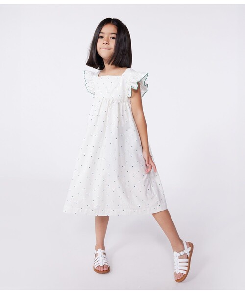 PETIT BATEAU（プチバトー）の「ワンピース（ワンピース・キッズ・ホワイト系その他・3YEAR/4YEAR/5YEAR）」の2枚目の写真