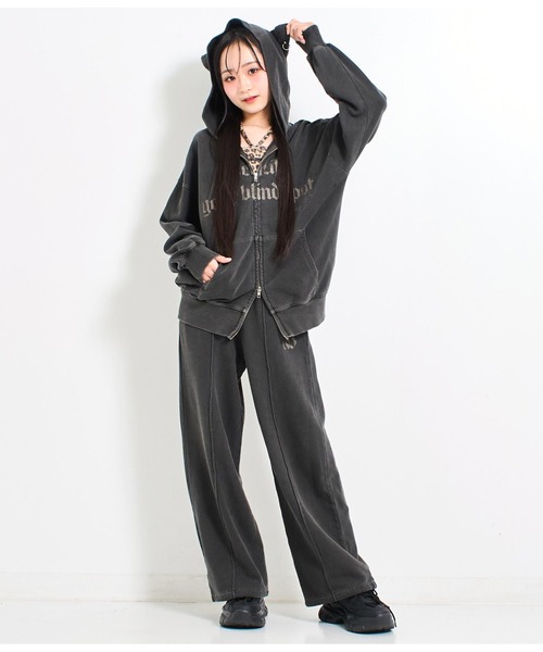 ANAP GｉRL（アナップガール）の「ANAPR+S【リラスポ】ネコミミ オーバー スウェット パーカー（パーカー・キッズ・スミクロ/ホワイト/ブラウン/ダークアッシュ・M/S/XS）」の11枚目の写真