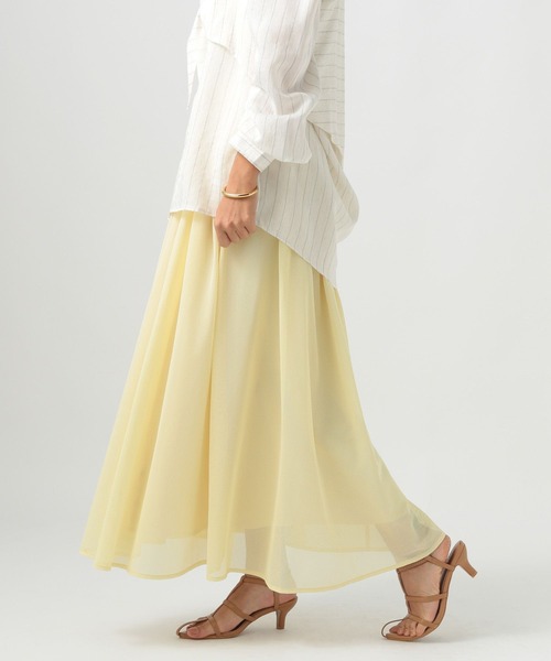 BAYFLOW（ベイフロー）の「メッシュフレアスカート（スカート・レディース・ブラック/イエロー・SMALL/MEDIUM）」の8枚目の写真