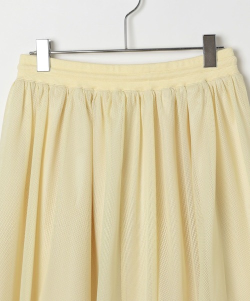 BAYFLOW（ベイフロー）の「メッシュフレアスカート（スカート・レディース・ブラック/イエロー・SMALL/MEDIUM）」の4枚目の写真