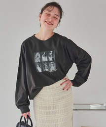ドッグフォトプリントビッグロングTシャツ