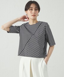 CAST: | 【着回し抜群】テクニカルボーダーカットソー(Tシャツ/カットソー)