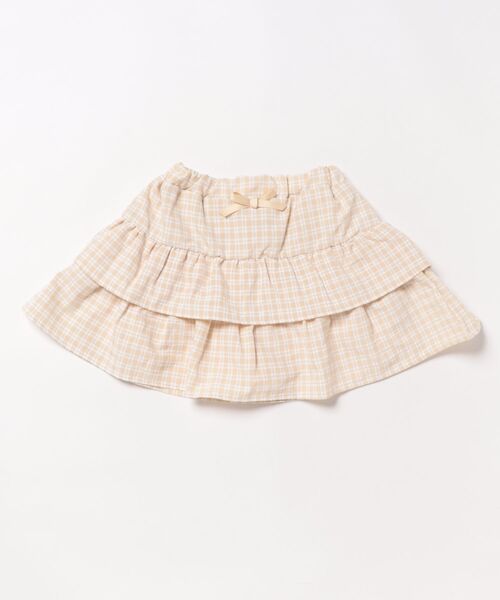 Si・Shu・Non(シシュノン)の「チェックガラスカパン(その他パンツ・キッズ・アイボリー/ブラック・80cm/90cm/110cm/100cm/120cm/130cm)」の2枚目の写真