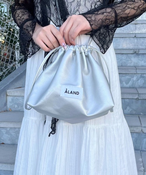 ALAND（エーランド）の「ALAND／フェイクレザーミニBAG（ショルダーバッグ・レディース・ブラック/シルバー/ブルー・FREE）」の12枚目の写真