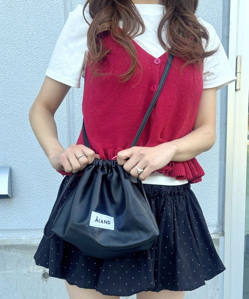 ALAND（エーランド）の「ALAND／フェイクレザーミニBAG（ショルダーバッグ・レディース・ブラック/シルバー/ブルー・FREE）」の6枚目の写真