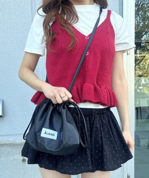 ALAND（エーランド）の「ALAND／フェイクレザーミニBAG（ショルダーバッグ・レディース・ブラック/シルバー/ブルー・FREE）」の7枚目の写真