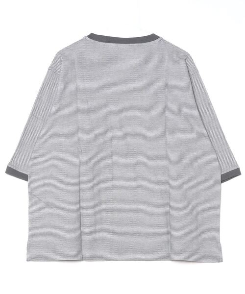 BURLAP OUTFITTER（バーラップアウトフィッター）の「H/S B.B STRIPE TEE / ハーフスリーブ ビービー ストライプ ティー（Tシャツ/カットソー・メンズ・グレー系その他/ブラック系その他/ホワイト系その他・MEDIUM/SMALL）」の4枚目の写真