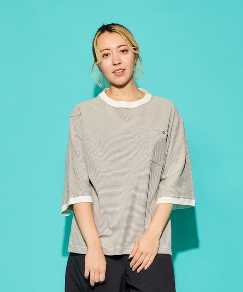 BURLAP OUTFITTER（バーラップアウトフィッター）の「H/S B.B STRIPE TEE / ハーフスリーブ ビービー ストライプ ティー（Tシャツ/カットソー・メンズ・グレー系その他/ブラック系その他/ホワイト系その他・MEDIUM/SMALL）」の2枚目の写真