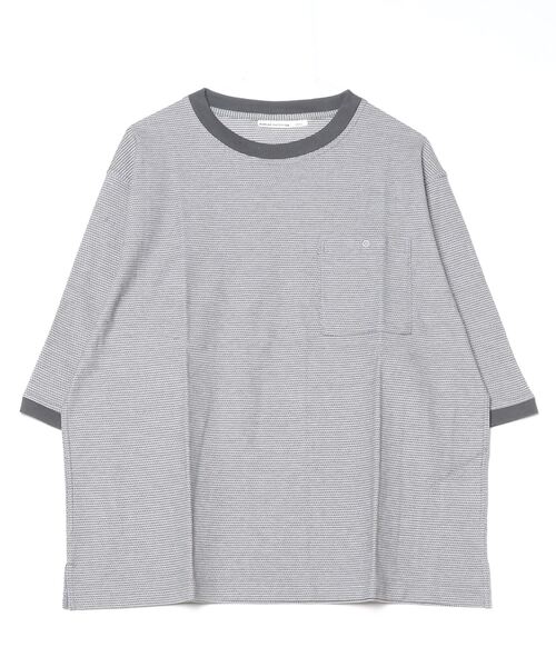 BURLAP OUTFITTER（バーラップアウトフィッター）の「H/S B.B STRIPE TEE / ハーフスリーブ ビービー ストライプ ティー（Tシャツ/カットソー・メンズ・グレー系その他/ブラック系その他/ホワイト系その他・MEDIUM/SMALL）」の5枚目の写真