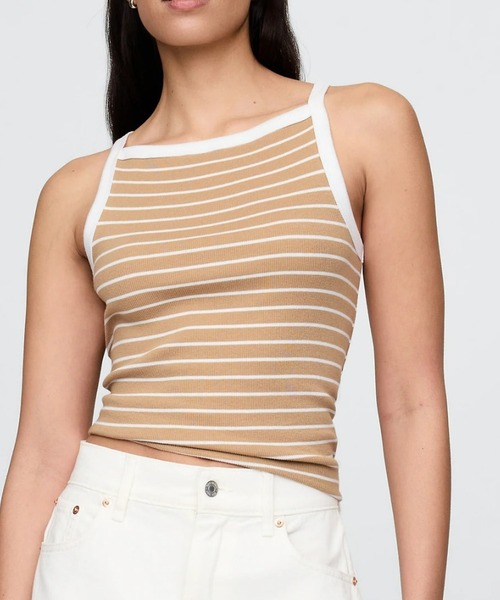 GAP（ギャップ）の「モダン エプロンネック タンクトップ キャミソール（キャミソール・レディース・ブルー/オフホワイト/グレー/ブラック/ベージュ/ホワイト×ネイビー・XS/S/M/XL/L/XXS）」の5枚目の写真