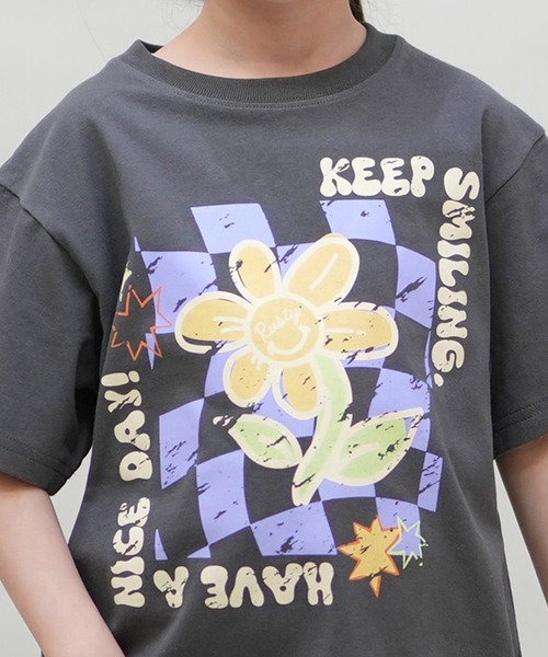 セール】RUSTY/ラスティー デザイン半袖Tシャツ キッズ 半袖Tシャツ