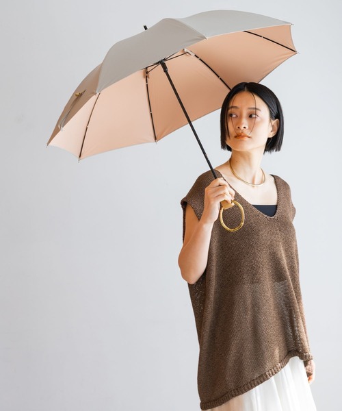 A part by(アパートバイ)の「リングハンドルシャコウガサ(長傘・レディース・ベージュ/ブルー系その他4・FREE)」の10枚目の写真