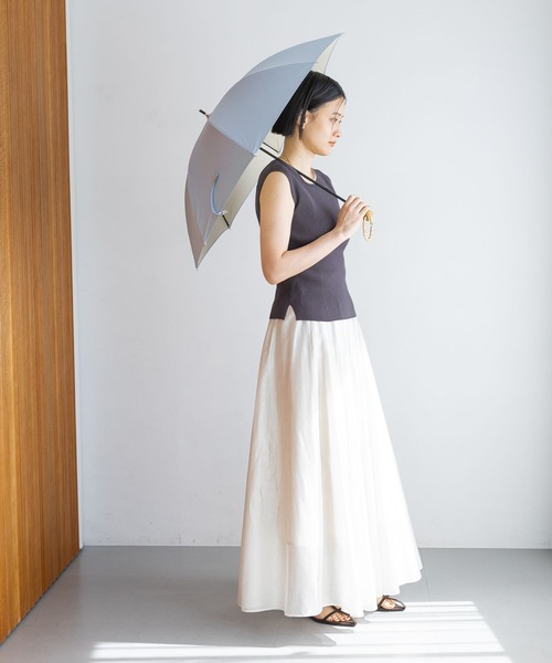 A part by(アパートバイ)の「リングハンドルシャコウガサ(長傘・レディース・ベージュ/ブルー系その他4・FREE)」の9枚目の写真