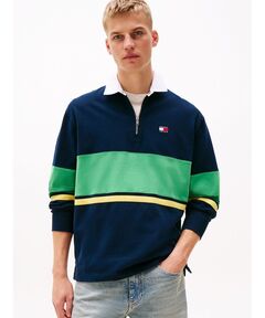 セール】Mesh Fabric Combination Rugby Shirt/メッシュコンビ